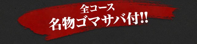 全コース名物ゴマサバ付!!